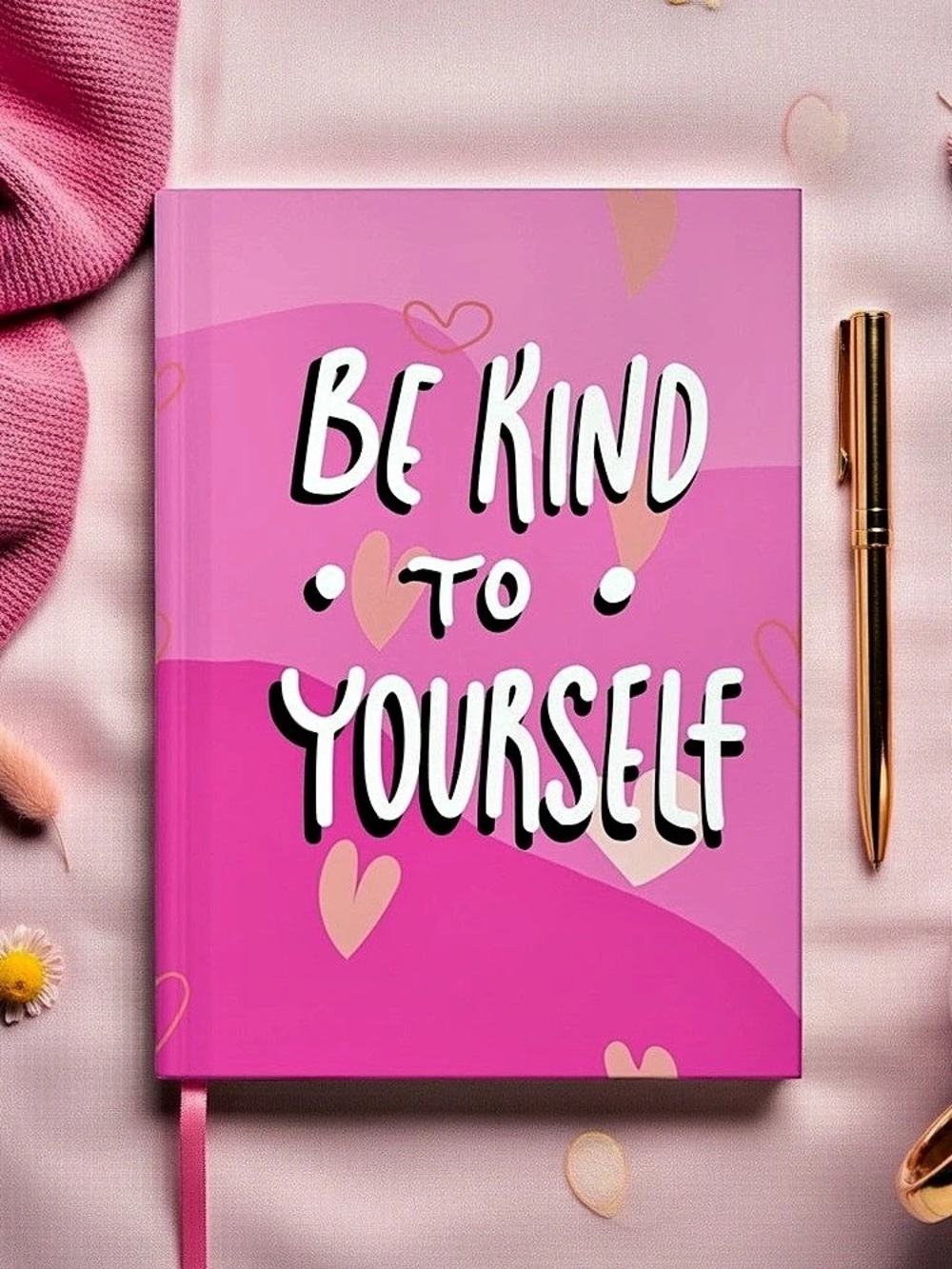 Be Kind to Yourself Pink Journal Gift For Women